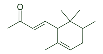 Skeletal diagram of Cis-Alpha-Irone