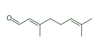 Skeletal diagram of Citral