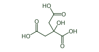 Skeletal diagram of Citric acid