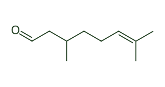 Skeletal diagram of Citronellal