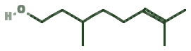 Skeletal diagram of Citronellol