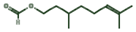 Skeletal diagram of Citronellyl Formate