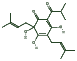Skeletal diagram of Cohumulone