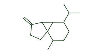 Skeletal diagram of Cubebene