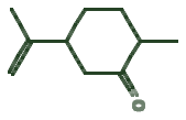 Skeletal diagram of Dihydrocarvone