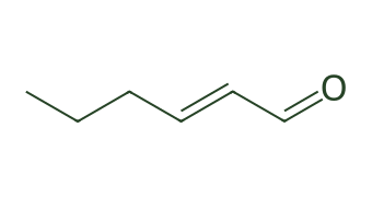 Skeletal diagram of (E)-2-Hexenal