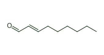 Skeletal diagram of (E)-2-Nonenal