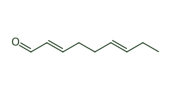 Skeletal diagram of (E,Z)-2,6-Nonadienal