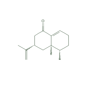 Skeletal diagram of Eremophilane sesquiterpenes (eremophilone, hydroxyeremophilone)