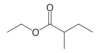 Skeletal diagram of Ethyl 2-methylbutanoate