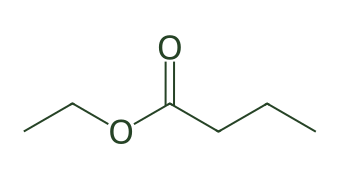 Skeletal diagram of Ethyl butanoate