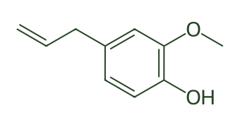 Skeletal diagram of Eugenol