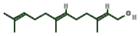 Skeletal diagram of Farnesol