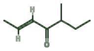 Skeletal diagram of Filbertone (5-methyl-(E)-2-hepten-4-one)