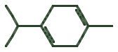 Skeletal diagram of Gamma-Terpinene