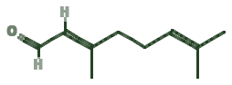 Skeletal diagram of Geranial