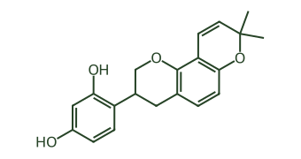 Skeletal diagram of Glabridin