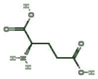 Skeletal diagram of Glutamic acid (umami)
