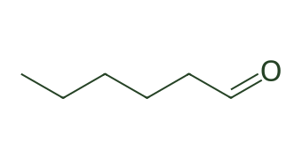Skeletal diagram of Hexanal