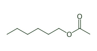 Skeletal diagram of Hexyl acetate