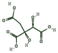 Skeletal diagram of Hibiscus acid
