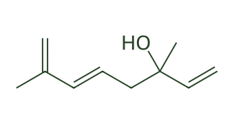 Skeletal diagram of Hotrienol