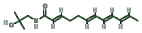 Skeletal diagram of Hydroxy-Beta-Sanshool