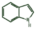 Skeletal diagram of Indole