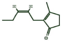 Skeletal diagram of Jasmone