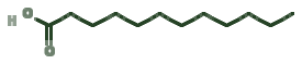 Skeletal diagram of Lauric acid