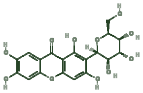Skeletal diagram of Mangiferin