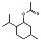 Skeletal diagram of Menthyl Acetate