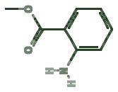 Skeletal diagram of Methyl anthranilate