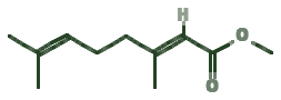 Skeletal diagram of Methyl Geranate