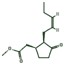 Skeletal diagram of Methyl jasmonate (jasmine)