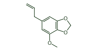 Skeletal diagram of Myristicin