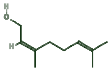 Skeletal diagram of Nerol