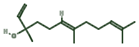 Skeletal diagram of Nerolidol