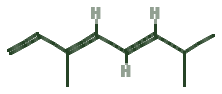 Skeletal diagram of Ocimene