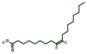 Skeletal diagram of Oleic acid