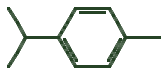 Skeletal diagram of P-Cymene