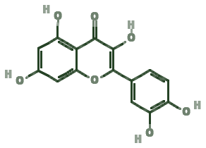 Skeletal diagram of Quercetin