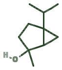 Skeletal diagram of Sabinene hydrate