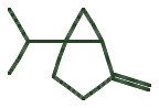 Skeletal diagram of Sabinene