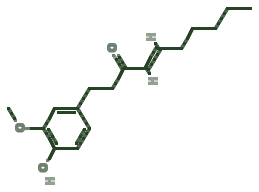 Skeletal diagram of Shogaol (dried — gingerol dehydrates)