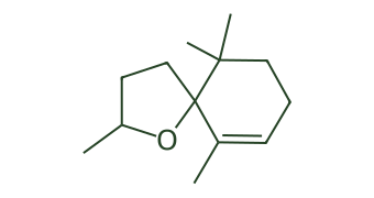 Skeletal diagram of Theaspirane