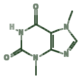 Skeletal diagram of Theobromine