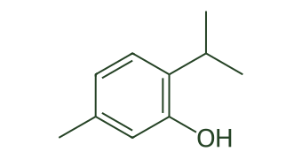 Skeletal diagram of Thymol