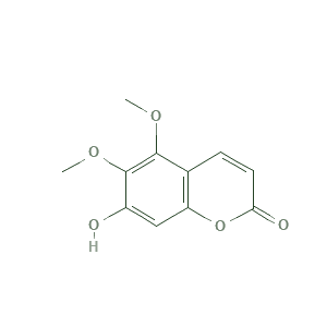 Skeletal diagram of Coumarins (umckalin)