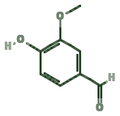 Skeletal diagram of Vanillin